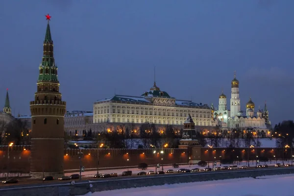 Paesaggio Urbano Del Cremlino Mosca Stasera Luoghi Storici Della Russia — Foto Stock