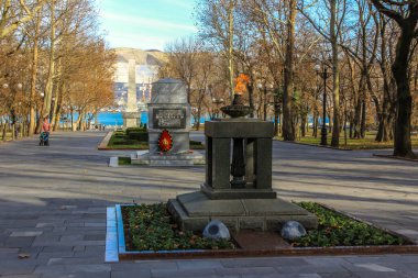 09.12.2012, Novorossiysk, Rusya. Güneşli bir günde tarihi Rus kasabası manzarası.