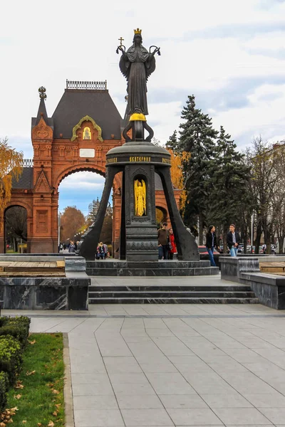 2012 Krasnodar Rússia Cityscape Cidade Russa Histórica Dia Ensolarado — Fotografia de Stock