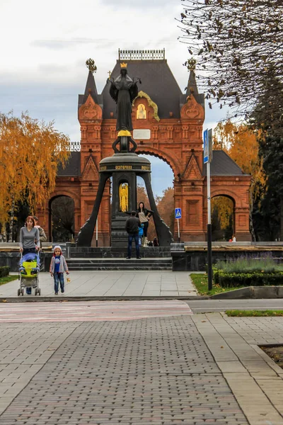 2012 Krasnodar Rússia Cityscape Cidade Russa Histórica Dia Ensolarado — Fotografia de Stock