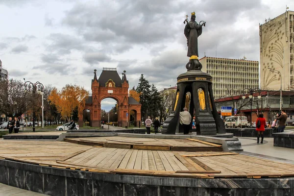 2012 Krasnodar Russia Cityscape Historical Russian Town Sunny Day — Stock Photo, Image