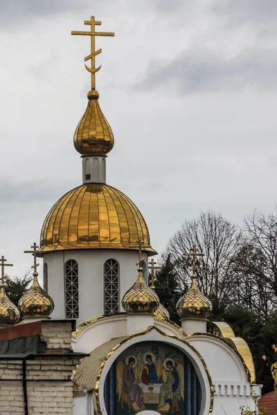 2012 Krasnodar Russland Stadtbild Mit Einer Alten Kirche Der Stadt — Stockfoto