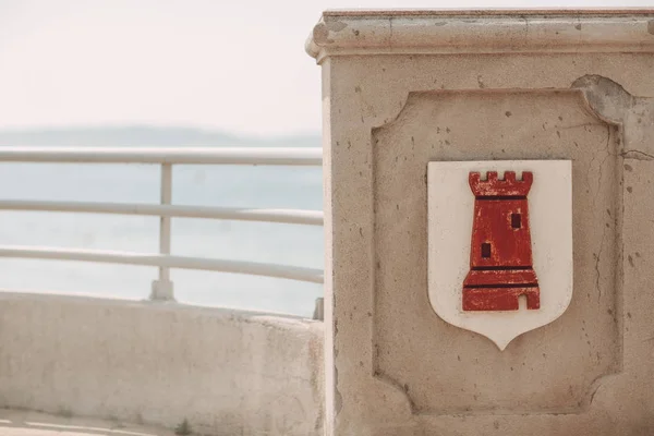 Simbol Kastil Jembatan Cannes Perancis — Stok Foto