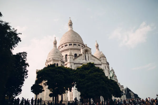 Bazilika Svatého Srdce Paříže Čtvrť Montmartre — Stock fotografie