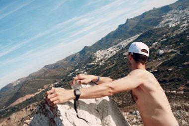 Kaya tırmanma akıllı izlemek tırmanıyor