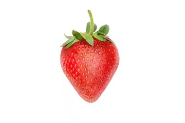 Beyaz arka plan üzerinde izole çilekli tatlı