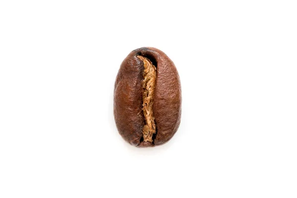 Arabica Fehér Háttéren Izolált Kávébab — Stock Fotó