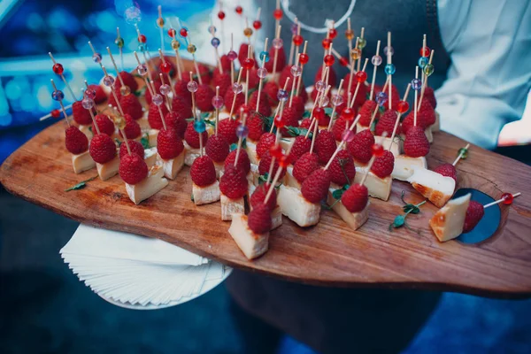 Mat Och Snacks Skålen Catering Koncept — Stockfoto