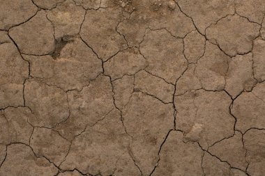 Kuru toprak kahverengi zemin dokusu. Sulayan çöl yok.