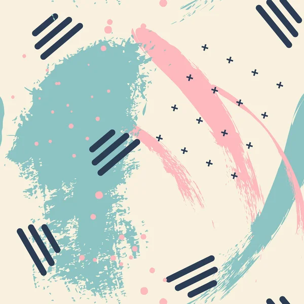 Vector abstract creativ model roz verde cu accidente vasculare cerebrale perie. Fundal galben pastelat colorat pentru imprimare broșură, poster, carte, imprimare, textile, reviste, uzură sportivă. Design modern la modă . — Vector de stoc