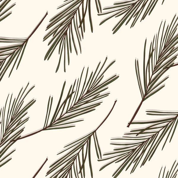 Motif d'arbre persistant. Texture vectorielle du Nouvel An vintage. Forêt saisonnière fond de couverture de Noël. Botanique vacances d'hiver design de surface . — Image vectorielle