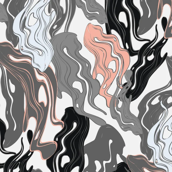 Гранд Виразний Сплеск Холодного Рідкого Фону Дизайн Текстури Тканини Поверхневий — стоковий вектор
