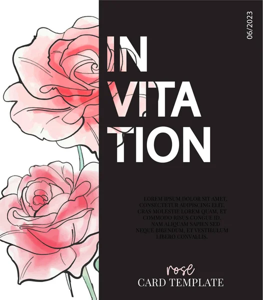 Cartel Flores Rosa Eslogan Tipografía Vectorial Con Ilustración Bocetos Naturales — Vector de stock