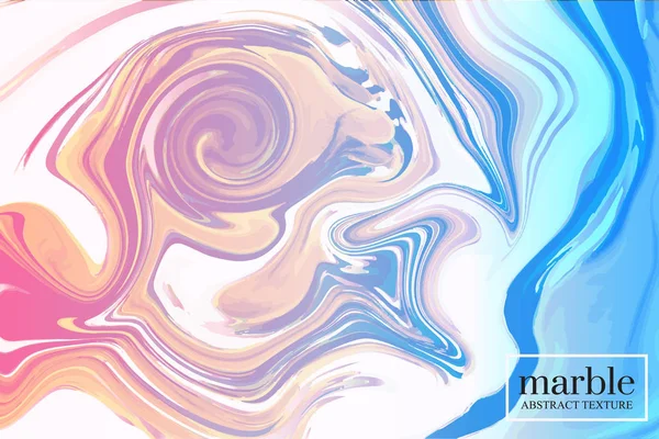 ピンクブルーのプレゼンテーションコンセプト。液体大理石の流れが付いている現代設計。波線の背景。ダイナミックベクトルイラストレーション. — ストックベクタ