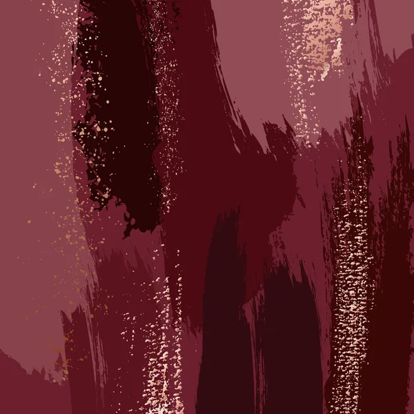 Efecto Grunge Pattina abstracto fondo de brillo en oro rojo oscuro. Diseño chic de moda con elementos de lámina hechos en Vector para su diseño . — Archivo Imágenes Vectoriales