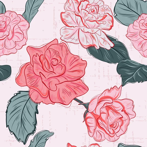 Modern floral pattern. Rose Flowers romance  texture. Nature print — Stock Photo, Image