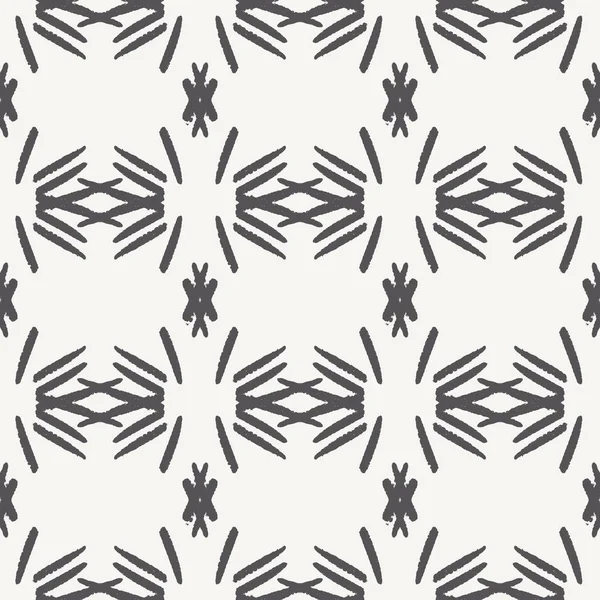 Abstrakt beige svart hem dekor mönster med enkelt geometriskt tryck. Pastellfärgad sänglinne kakel. Enkel Tribal desing för sänglinne, ytdekor, ångest dynamisk form. Sömlös vektor — Stock vektor