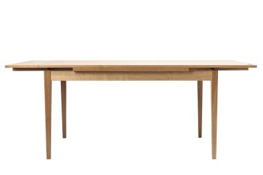 Ahşap, meşe masa beyaz üzerine izole.