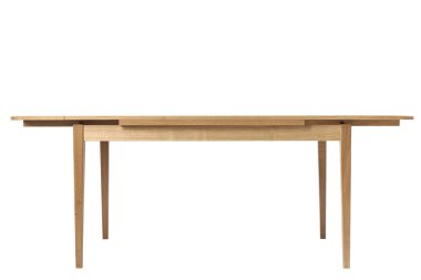 Ahşap, meşe masa beyaz üzerine izole.