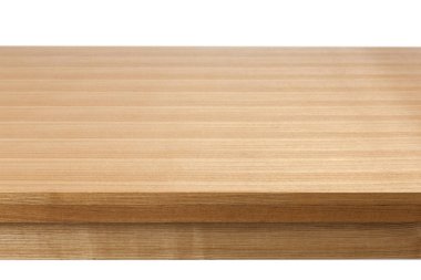 Ahşap, meşe masa beyaz üzerine izole.