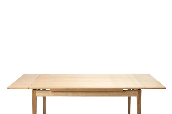 Wood Oak Table Isolated White — Stock Photo, Image