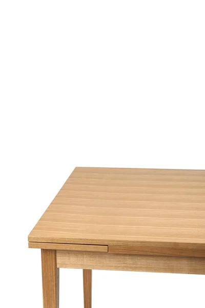 Wood Oak Table Isolated White — Stock Photo, Image