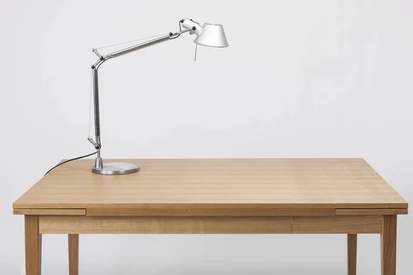 Silver Lighting Lamp Wood Table - Stock-foto