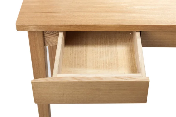Деревянный Мебельный Ящик Изолированный Белом — стоковое фото