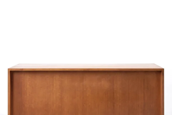Vintage Holztisch Isoliert Auf Weiß — Stockfoto