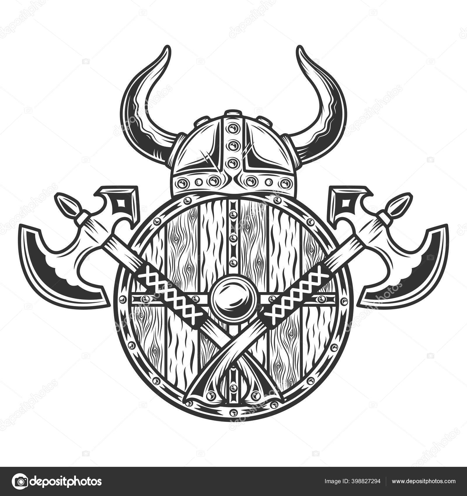 Viking Warrior Helmet Two Axes Shield Vintage Monochrome Style Isolated Stock Vector Image By C Mirvectorov Viking Warrior Helmet Two Axes Shield Vintage Monochrome Style Isolated Stock Vector Image By C Mirvectorov