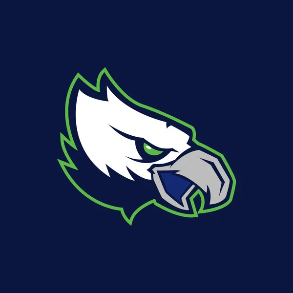 Logo profesional moderno para el equipo deportivo. La mascota del águila. Águilas, símbolo vectorial sobre un fondo oscuro. — Vector de stock