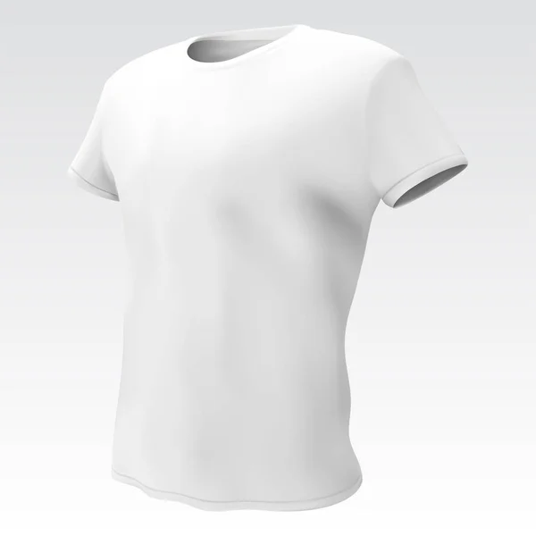 Vektorové ilustrace bílých mužů tričko izolovaných na světlém pozadí. — Stockový vektor