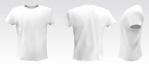 Ilustración vectorial de los hombres blancos Camiseta aislada sobre un fondo claro . Vector De Stock