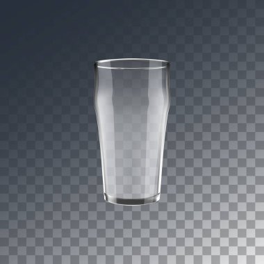 Su, süt, meyve suyu, kokteyl için şık bira cam. Nesneleri herhangi bir arka plan üzerinde yerleştirilebilir. Vektör tasarım öğeleri