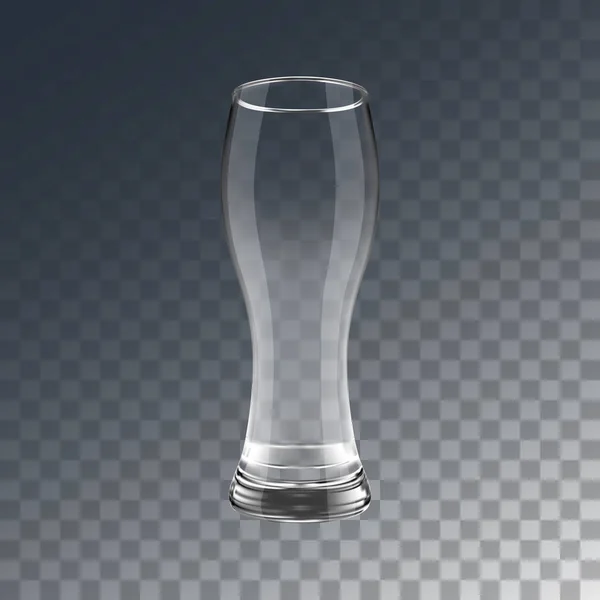 Elegante vaso de cerveza para agua, leche, jugo, cóctel. Los objetos se pueden colocar en cualquier fondo. Elementos de diseño vectorial — Vector de stock