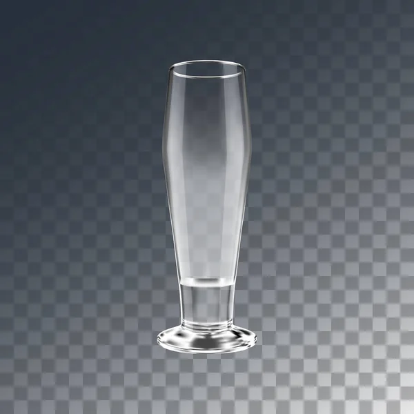 Elegante vaso de cerveza para agua, leche, jugo, cóctel. Los objetos se pueden colocar en cualquier fondo. Elementos de diseño vectorial — Vector de stock