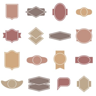 Etiketleri ve çerçeveler seamless modeli