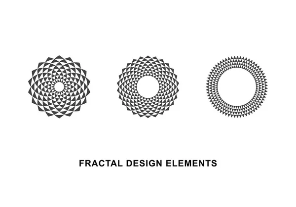 Circulaire Fractal designelementen — Stockvector