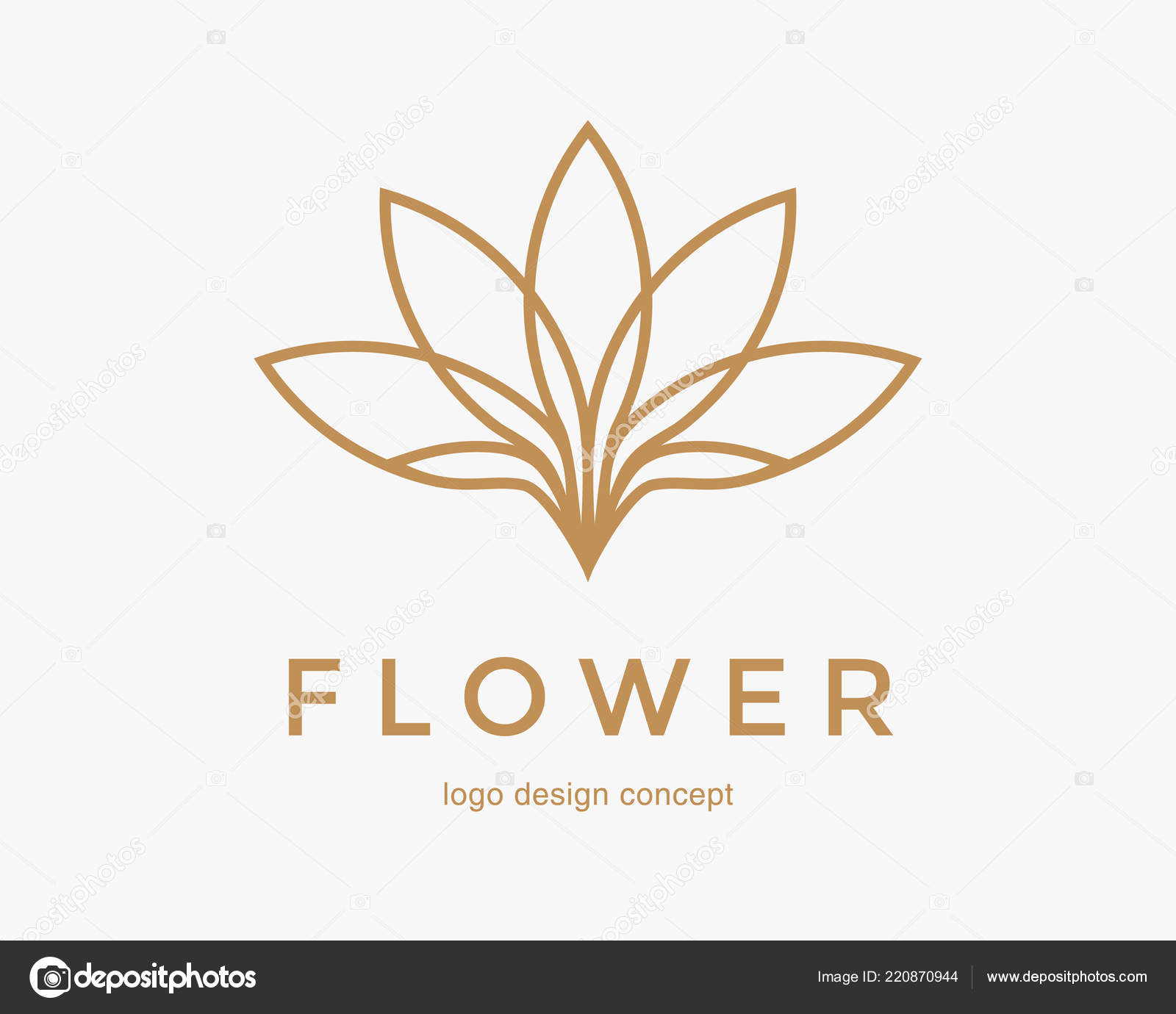 Disegno Logo Astratto Del Fiore Simbolo Del Loto Creativo