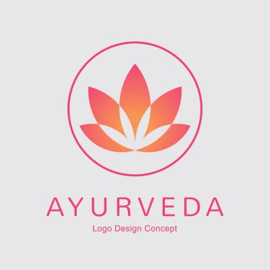 Soyut çiçek logo tasarımı. Yaratıcı lotus sembolü.
