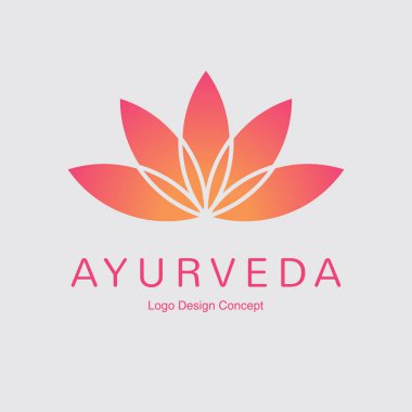 Soyut çiçek logo tasarımı. Yaratıcı lotus sembolü.