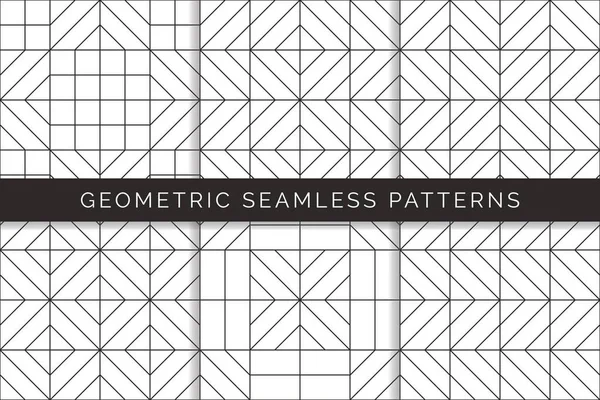 Abstrakcyjne geometryczne bezszwowe wzory — Wektor stockowy