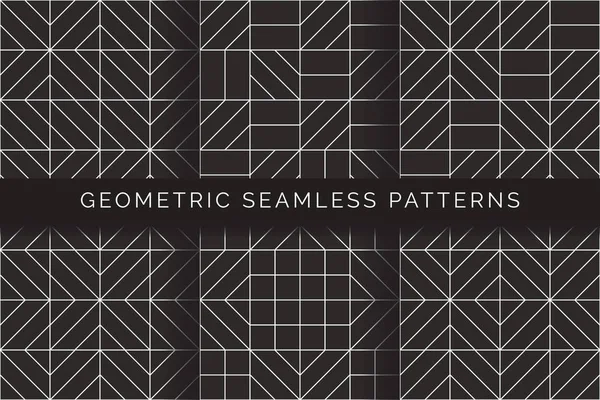 Patrones geométricos abstractos sin costura — Vector de stock