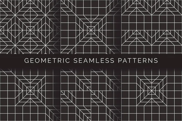 Patrones geométricos abstractos sin costura — Vector de stock