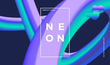 3d akışı şekilleri ile soyut tasarım şablonu