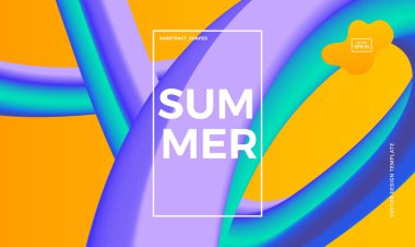 3d akışı şekilleri ile soyut tasarım şablonu