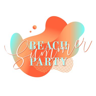 Yaz plaj partisi. Trendy soyut tasarım şablonu