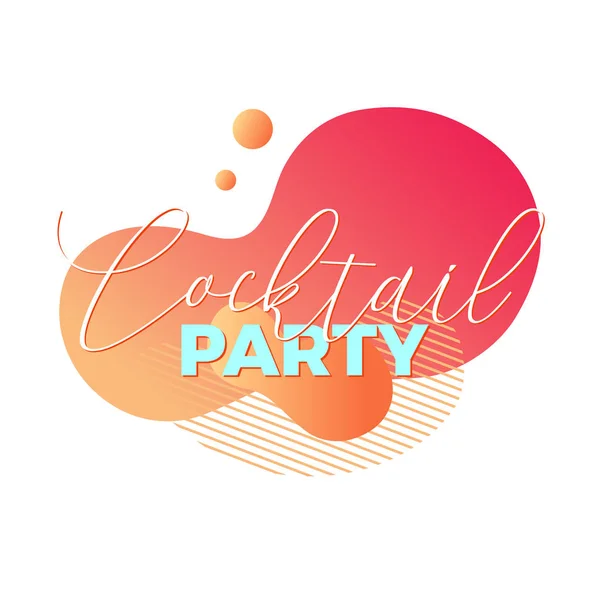 Cocktail party. Trendy abstract design template — Stock Vector