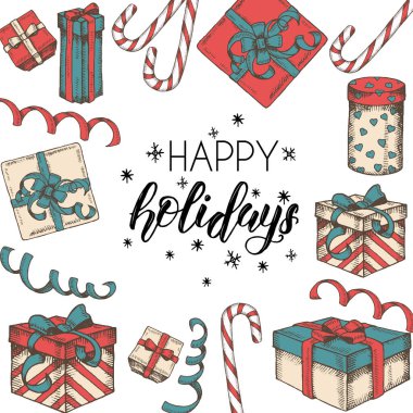 El yapımı hediye kutusu, yılan yağı, şeker ve beyaza el yazısıyla yazılmış 