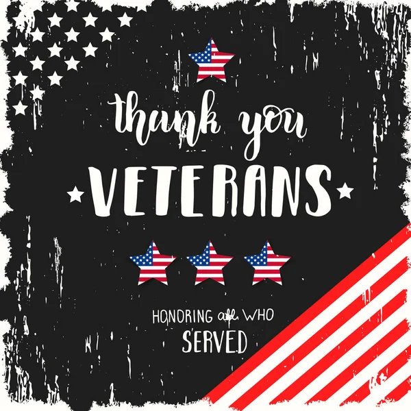 Happy Veterans Day, November 11. National american holiday illustration. Hand made lettering \
